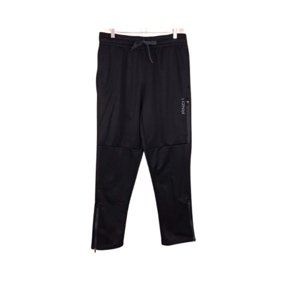 AND1 Men's Black Athletic Jogger Pawnts with Zipper Pockets Size M